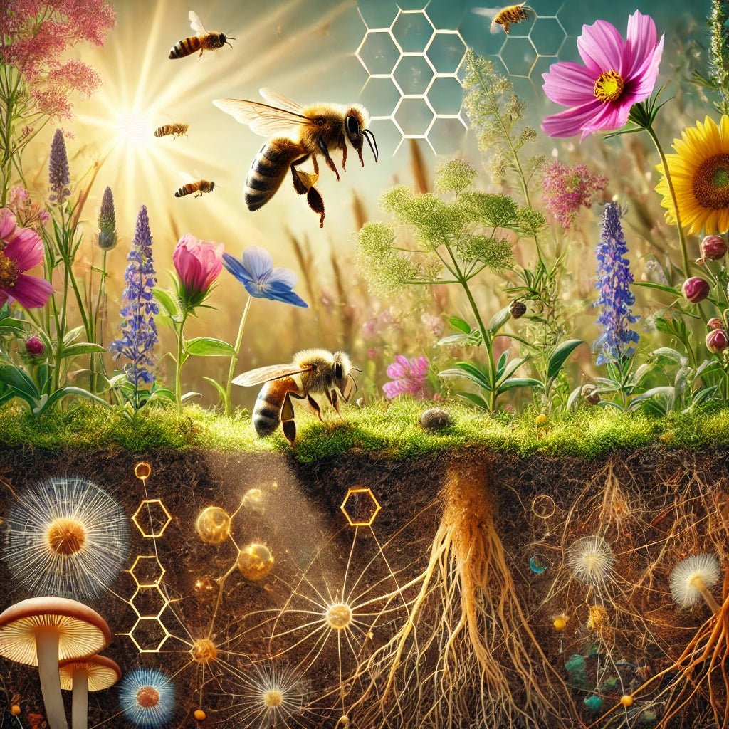 Bees and Mycorrhizal Fungi: A Hidden Connection in Nature's Web - Mushify