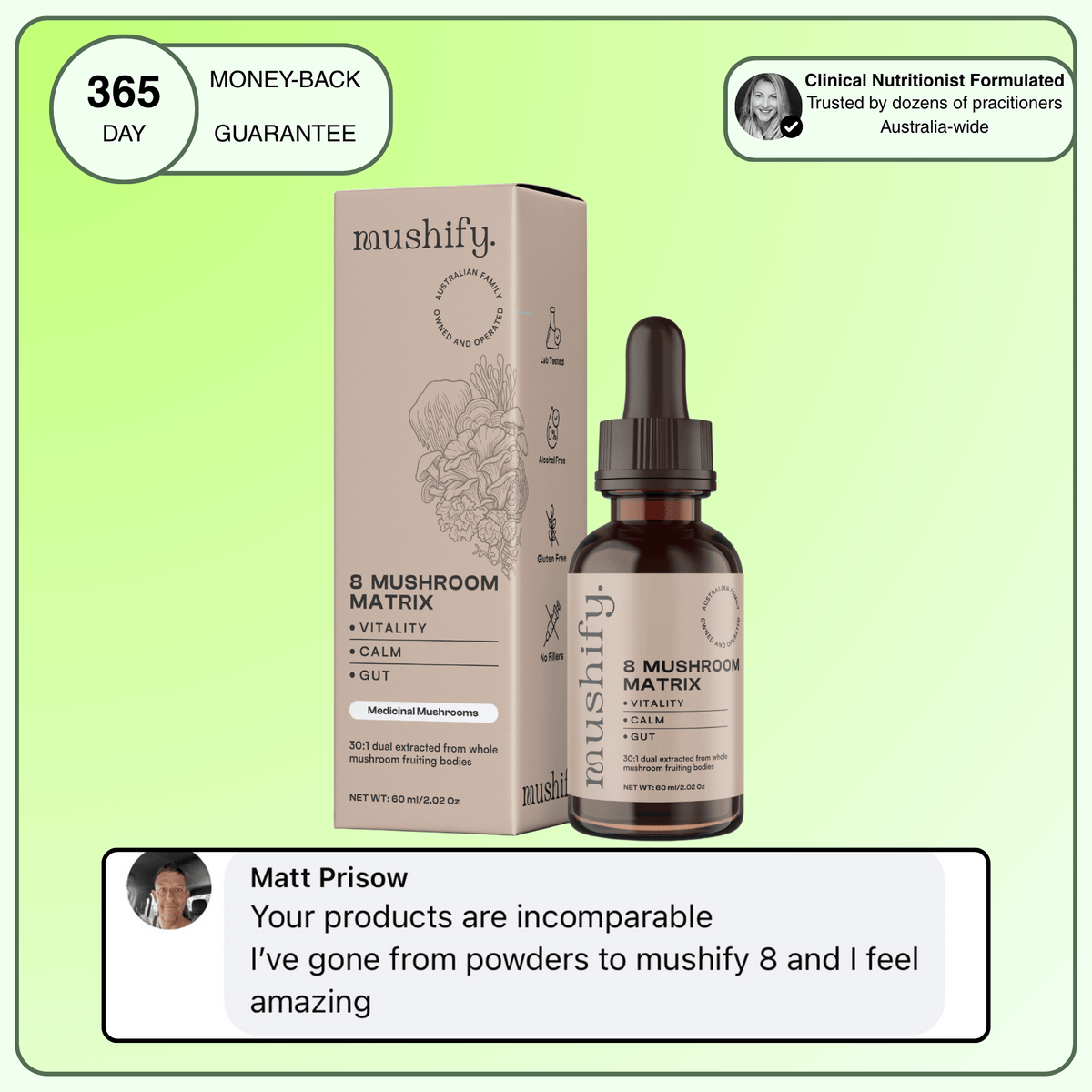 8-Mushroom Matrix - Vitality - Mushify