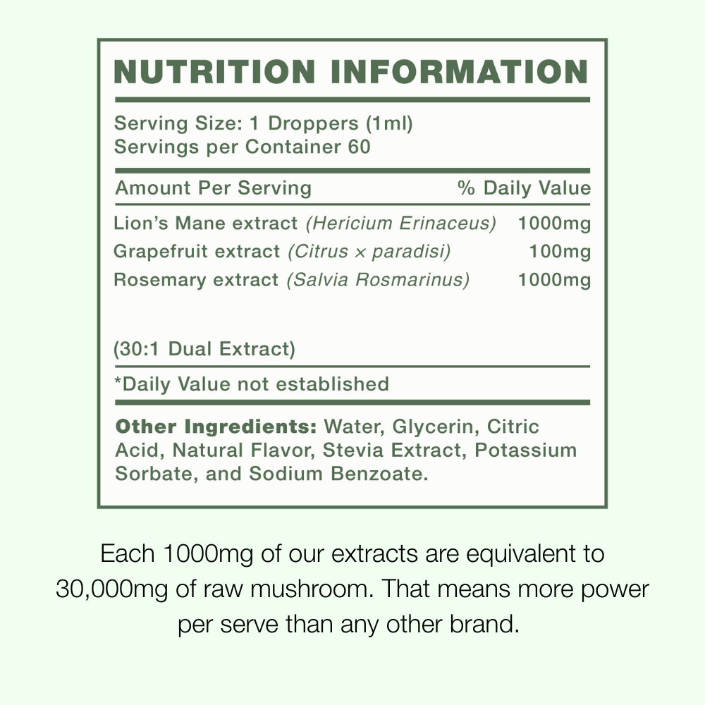 Brain Boost - Lion&#39;s mane &amp; Rosemary