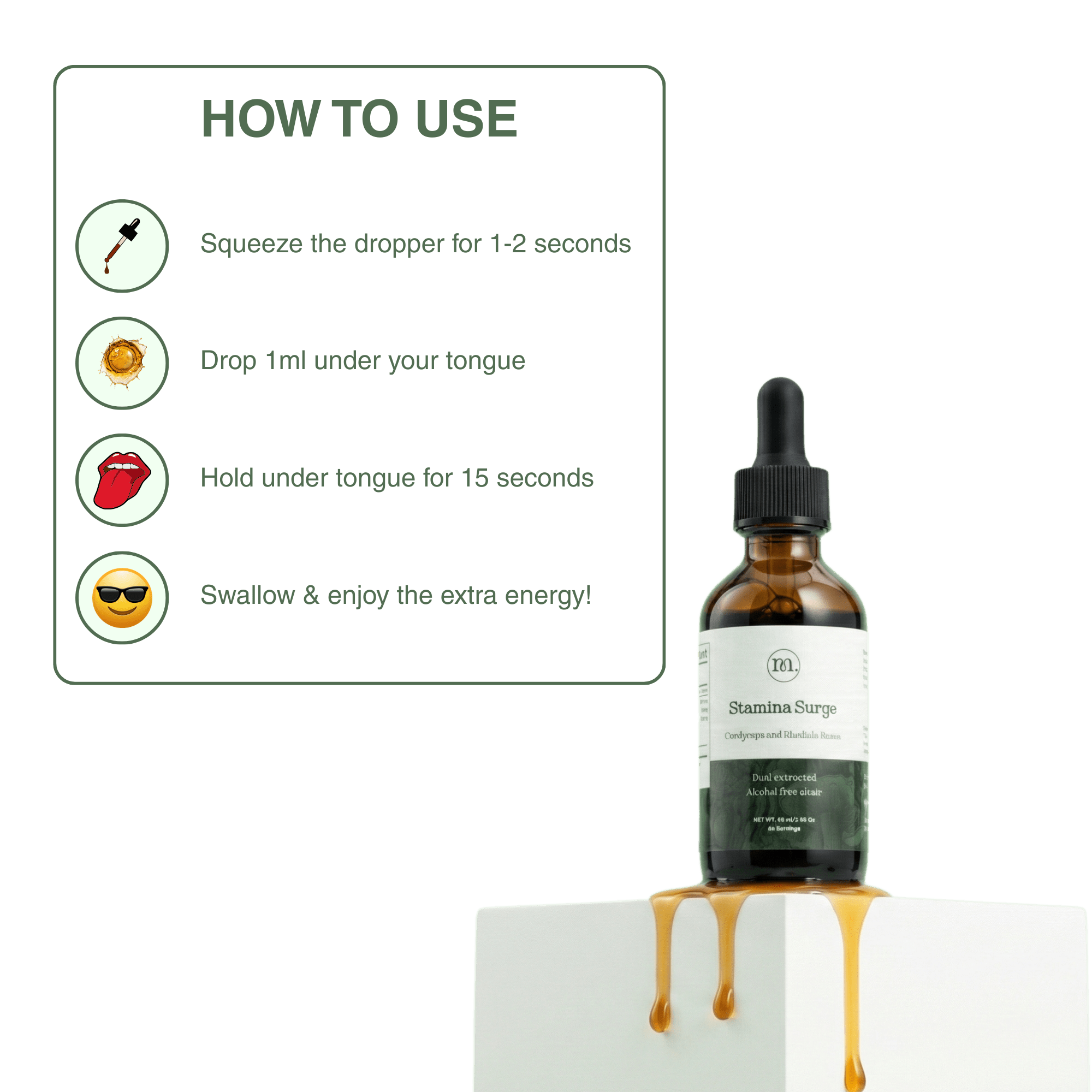 Stamina Surge - Cordyceps &amp; Rhodiola - Mushify Cordyceps extract